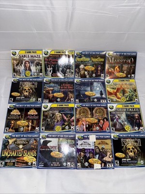 Big Fish PC Game Lot Of 16 Games All Tested Work Great In Great Shape! Nostalgia