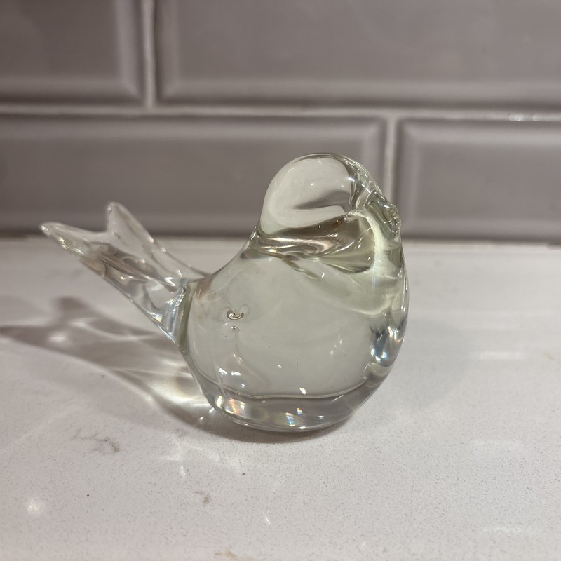 Norleans Clear Glass Bird Taiwan ROC