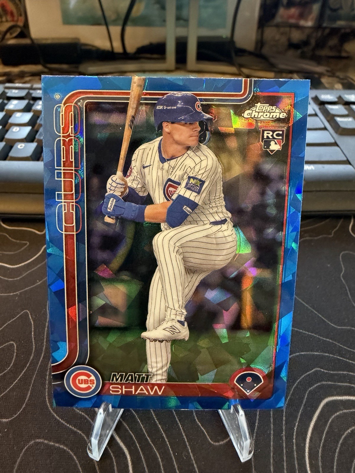 Matt Shaw 2025 Bowman Chrome Sapphire Base RC #219 Cubs