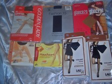 Paket 7 x sexy glänzende Satin Sheers Feinstrumpfhosen Gr. 36 38 40 Konvolut OVP