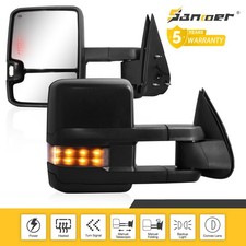Towing Mirrors For 2003-2007 Chevy Silverado With Power Glass Turn Signal Light Towing Mirrors For 2003-2007 Chevy Silverado With Power Glass Turn Signal Light