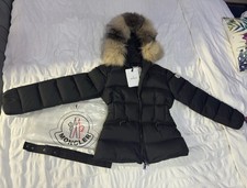 Moncler Jeribe Giubbotto Ladies (1) Down Jacket Black Hooded Belted NEW With Tag