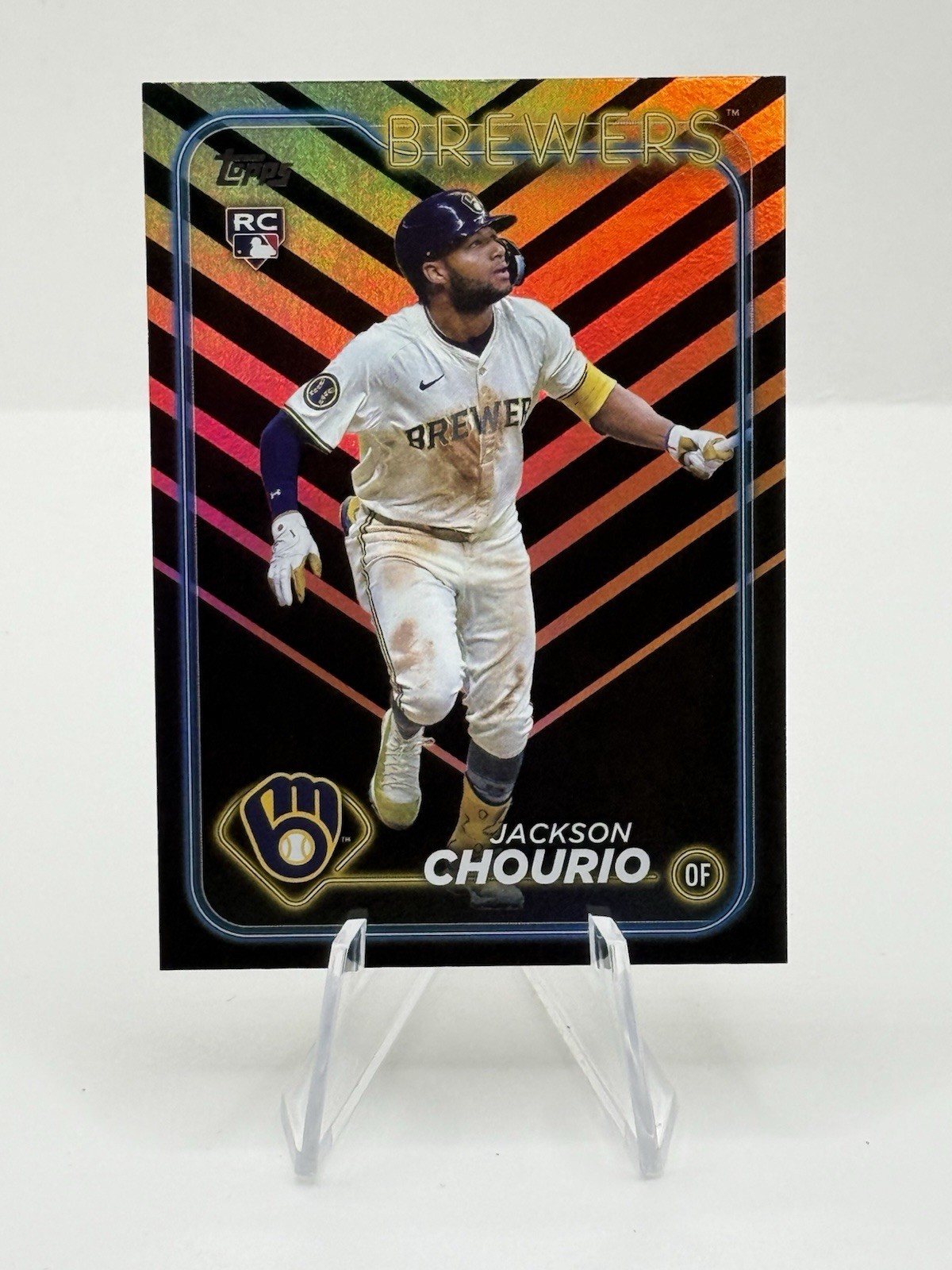 2024 Topps Update Jackson Chourio Black And Orange (RC) Us240 Brewers