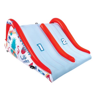 Wow Big Kauna Inflatable 2 Person Inground Pool Waterslide With Water Sprinkler