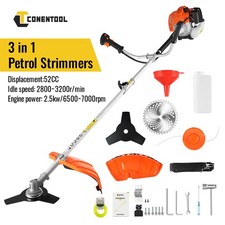 Conentool 52cc 3in1 Petrol Grass Trimmer Strimmer Garden Cutter Grass Line Tool