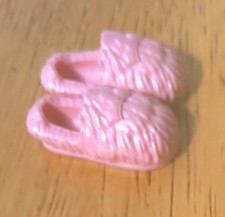 Barbie Doll Pink Fluffy Crown Bedroom Slippers Shoes Slip On Rubber Squishy