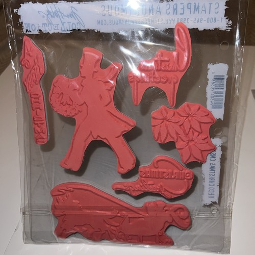DECO CHRISTMAS Tim Holtz Stampers Anonymous Cling Rubber Stamps Dickens Holidays - Picture 3 of 5