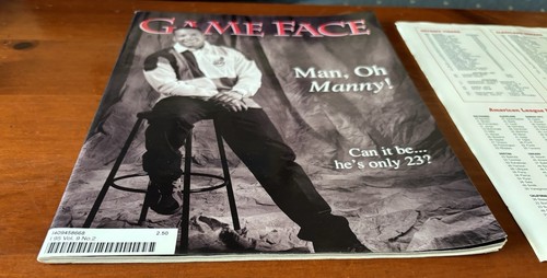 Vintage 1995 Indians Game Face Scorebook Magazine Manny Ramirez “Man Oh Manny” - Picture 2 of 6