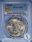 1922-D Peace Dollar PCGS MS63 - Lustrous and Clean Vintage Appeal