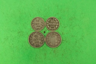 25 Pennia 1865 1866 50 Pennia 1865 1874 teilweise selten hübsches Lot