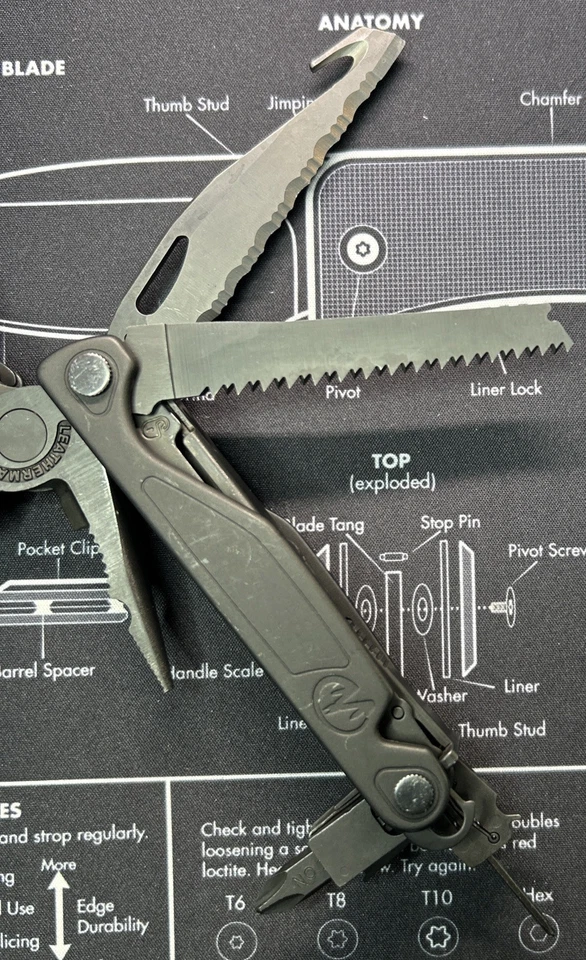 LEATHERMAN CHARGE MULTI TOOL PLIERS KNIFE 154CM BLADE BLACK OXIDE VGUC TOOL ONLY - Image 3 of 4