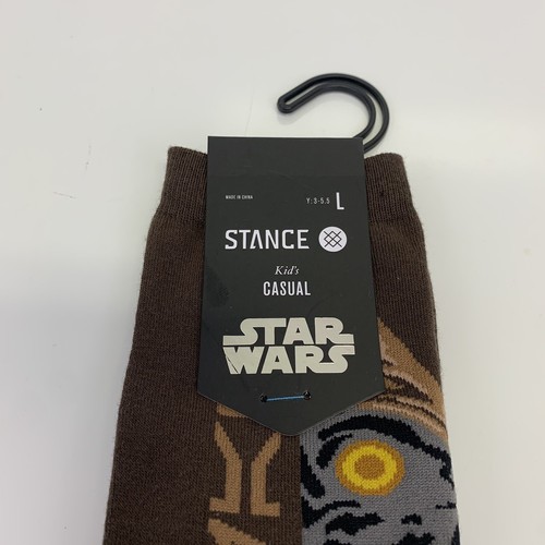 Stance Kids Brown Crew Cotton Cushion Star Wars Jawa Kids Casual Socks L 3-5.5 - Picture 3 of 5