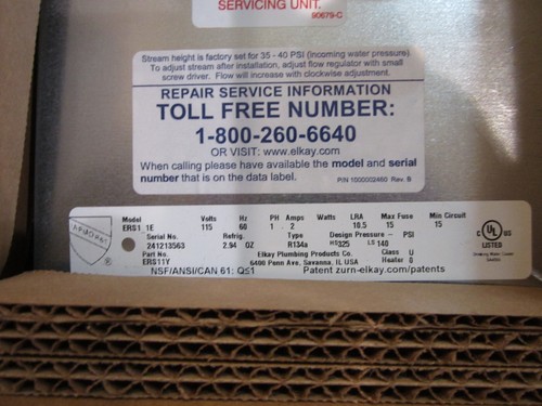 NIB ELKAY ERS11Y Aqua Chill Small Remote Water Chiller Dispenser Free Shipping - Picture 2 of 12