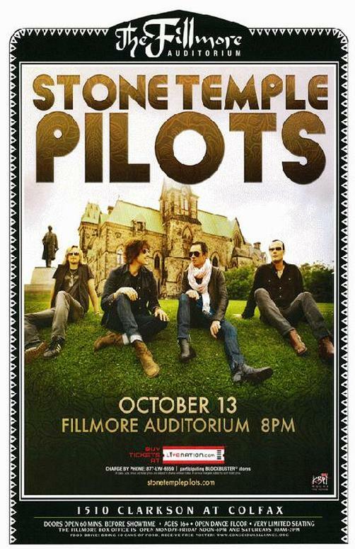 Stone Temple Pilots コンサートポスター STONE TEMPLE PILOTS FILLMORE DENVER CONCERT POSTER STP | eBay