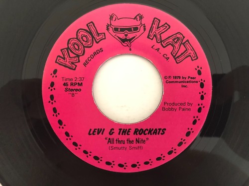 '79 Rockabilly 45 & Pic Sleeve LEVI & ROCKATS All Thru The Nite KOOL KAT hear - Bild 3 von 4