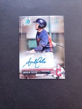 2017 Bowman Chrome Prospect Auto Andrew Calica #CPA-ACA Cleveland 1st Bowman 