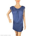 Tibi NY Blue Tie Up Sleeve Stretch Sleeveless Short Mini Dress Size XSmall