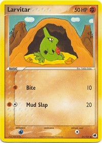 Pokemon EX Dragon Frontiers  51/101 Larvitar (Fighting) Card