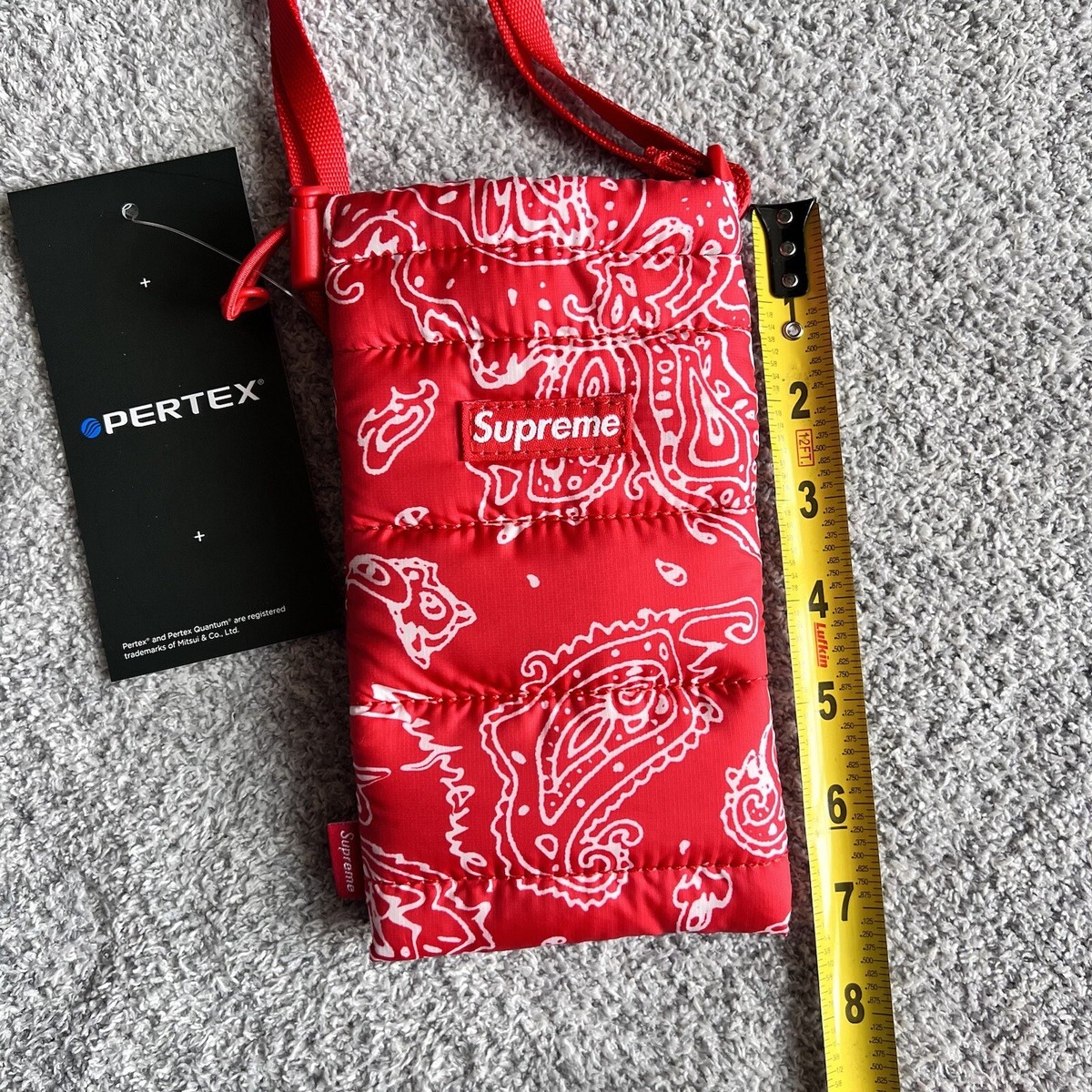 🎒SUPREME PUFFER NECK POUCH| RED PAISLEY| FW22 WEEK 14| BRAND NEW