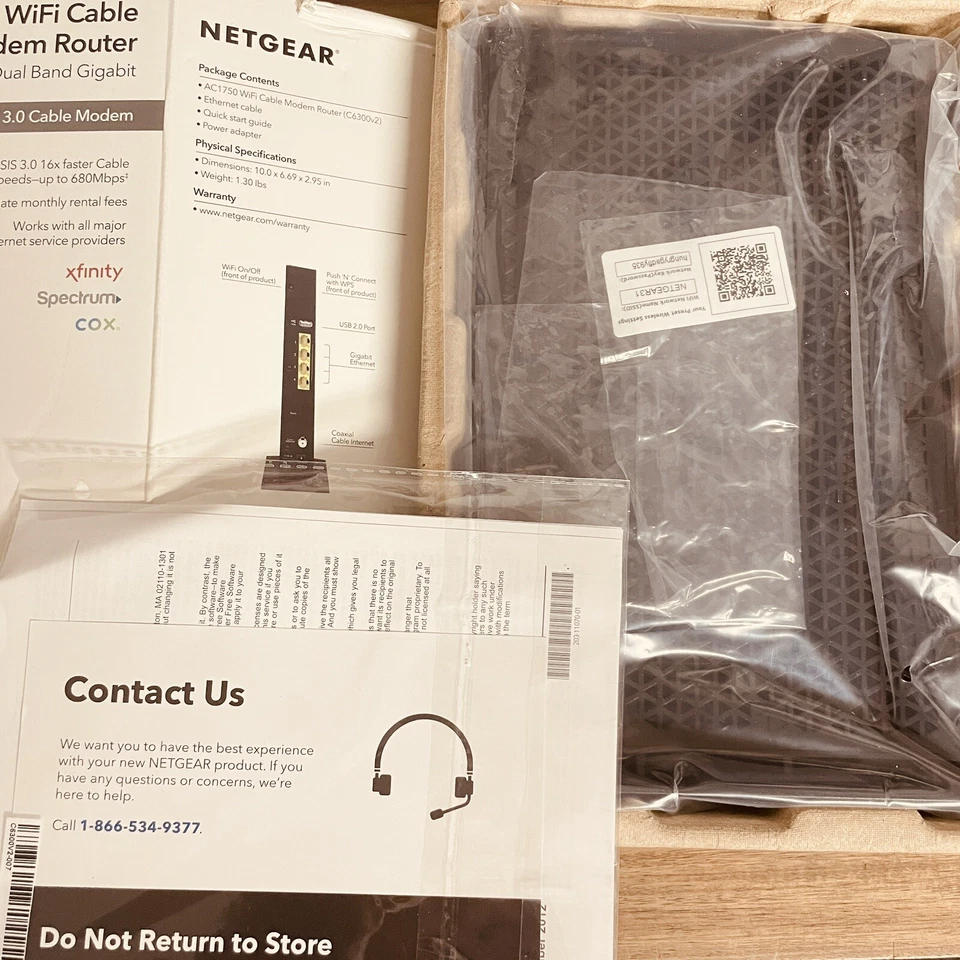 Router módem cable WiFi Netgear AC1750 DOCSIS 3.0 nuevo en caja Foto 3 de 4