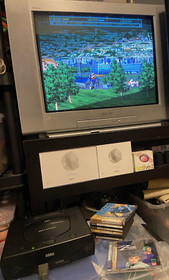 Sega Saturn Console Japanese (black) + 15 games + memory card