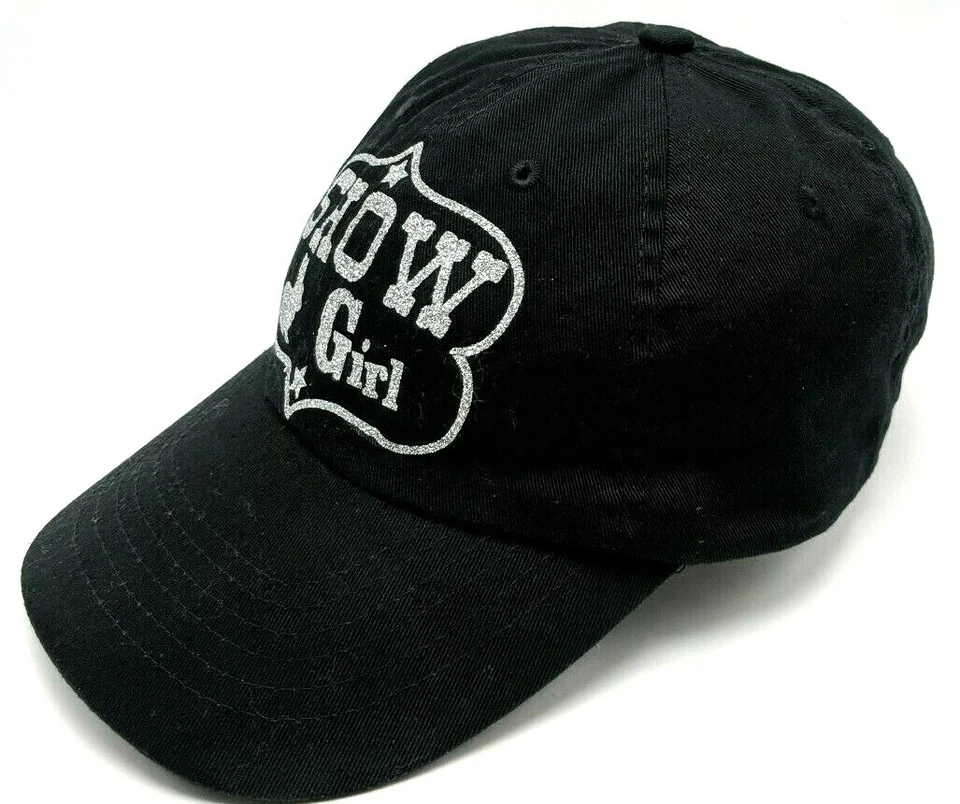 SHOW GIRL hat black adjustable cap - 100% cotton - image 3 of 4