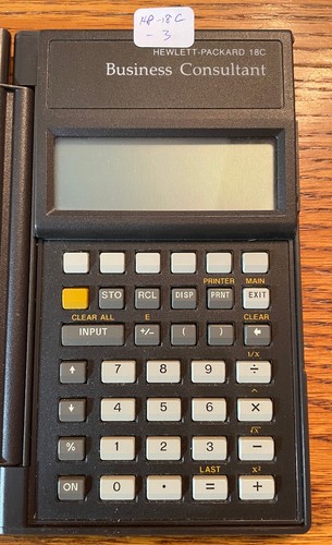 Vintage Hewlett Packard HP-18C PROG BUSINESS Calculator -TESTED/NEW BAT/MORE (3) - Picture 4 of 8
