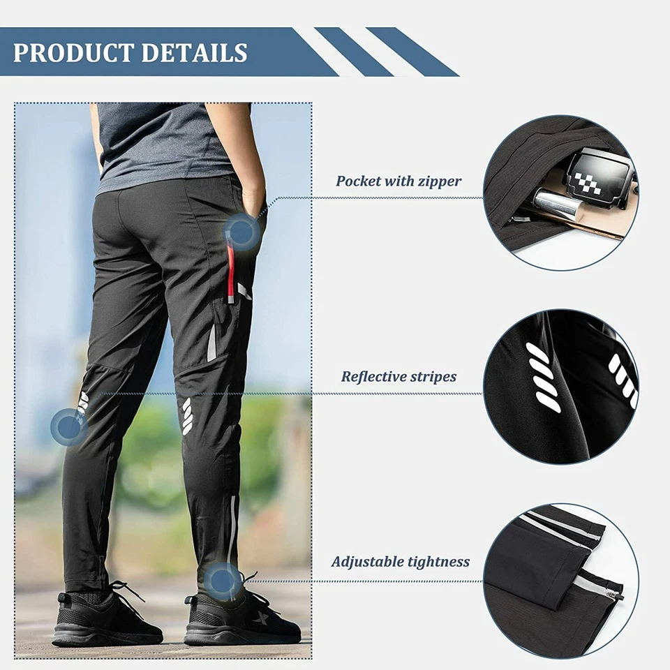 RockBros Cycling Pants Breathable Elastic Casual Tights Sports Long Trousers UK - Image 3 of 4