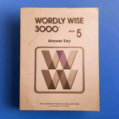 Wordly Wise 3000 Book 5: Answer Key, FREE Shipping!
