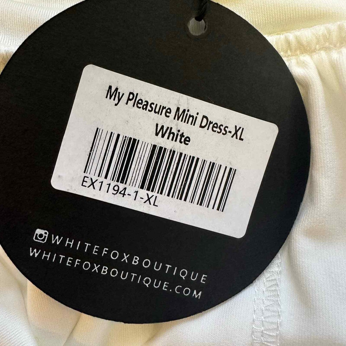 White Fox Boutique White My Pleasure Mini Dress w/Stretch sz XL NWT | eBay