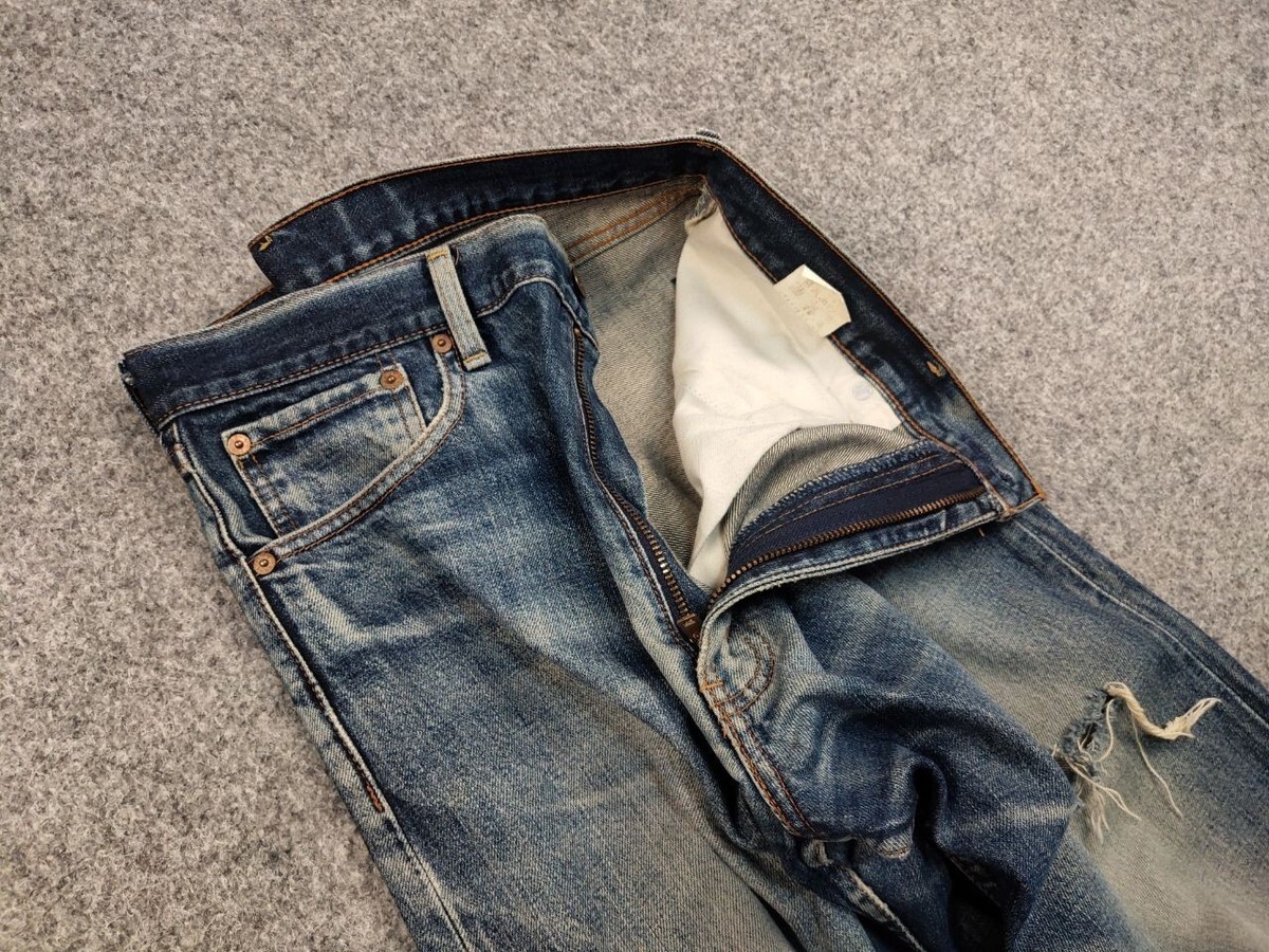 Vintage 90s Levis 503 J38 Distressed Faded Denim Jeans Japan Vintage 90s Levis 503 J38 Distressed Faded Denim Jeans Japan