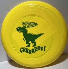 NEW Wham - O Brand Yellow 9" Frisbee Flying Disc Green Dinosaur