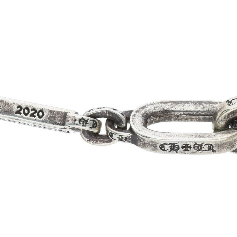 Authentic CHROME HEARTS PAPER E CHAIN Silver Bracelet 7inch Authentic CHROME HEARTS PAPER E CHAIN Silver Bracelet 7inch
