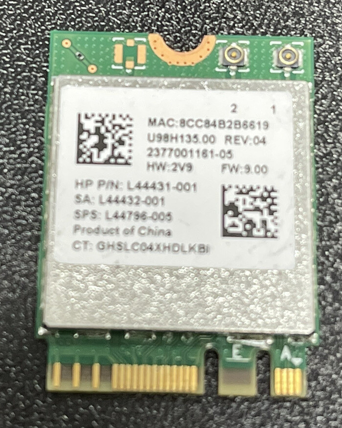 HP Realtek 802.11ac WIFI Wireless Adapter Card RTL8822CE L44796