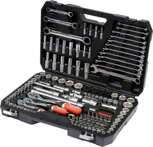 JUEGO DE HERRAMIENTAS YATO 150 EL. CRV TRINQUETE 72 DIENTES AS-DRIVE MALETA - Imagen 6 de 10