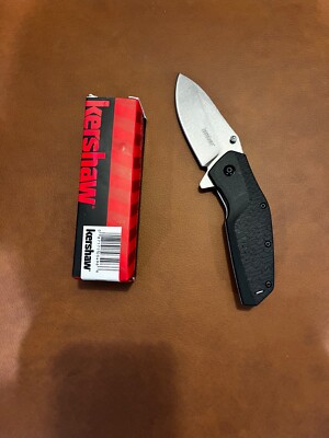 KERSHAW 3850 SWERVE Drop Point Assisted Opening Folder Black Stonewash Knife