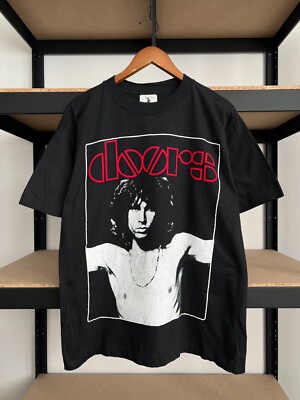 Vintage 90s The Doors Jim Morrison Black T-shirt Sz L | eBay