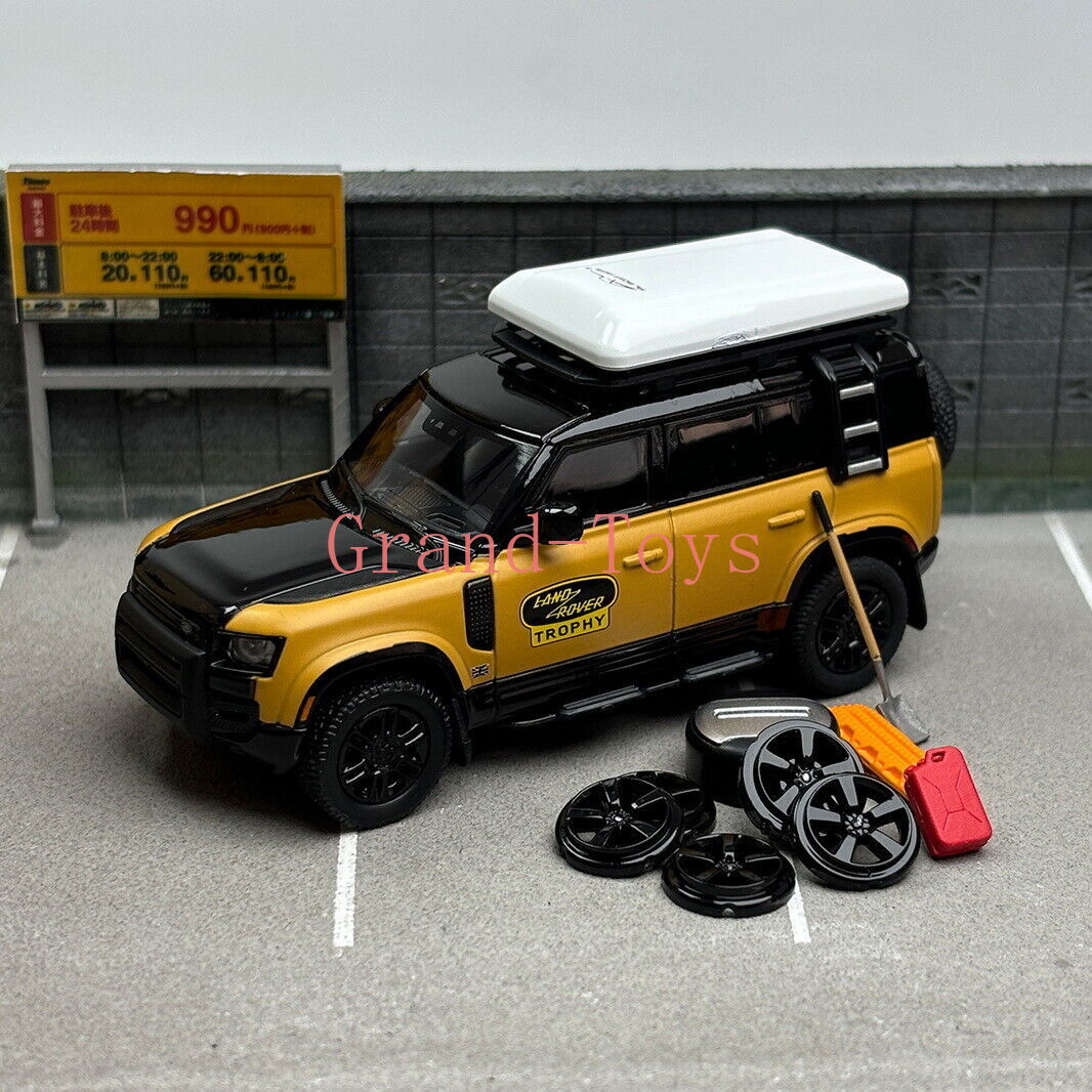 ARbox 1/64 Scale Land Rover Defender 110 Black/Yellow 2023 Diecast