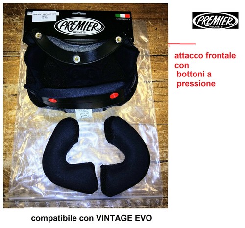 Imbottitura interna ricambio fodera casco Premier Vintage EVO nero | eBay