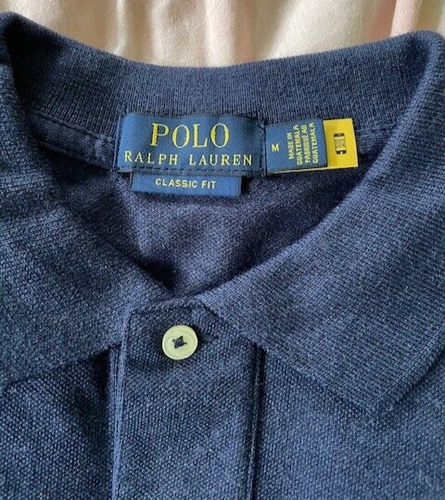 NWOT Polo Ralph Lauren Men's Medium Classic Fit Cotton Polo Blue Pony - Picture 2 of 2
