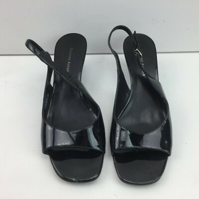 Chaussures à Talons Compensés Etienne Aigner - Noires, Bout Ouvert (peep Toe) - Taille 8.5 US (M) - Occasion Très Bon état