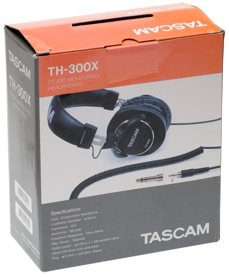 Tascam TH-300X Broadcast/DJ Studio Closed Back Headphones - Image 2 of 4