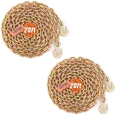 VEVOR G80 Binder Chain 5/16", 3/8" x 20' Transport Flatbed Truck Tow Chain