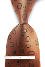New Classic Polka Dot Brown Green JACQUARD WOVEN 100 Silk Men's Necktie Tie