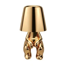 Bedside Touch Control Table Lamp, Gold Decor LED Table Lamp with USB Port