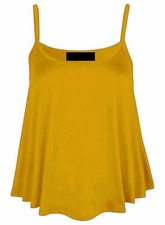 Women Plain Swing Vest Sleeveless Top Strappy Cami women Plus Size Flared