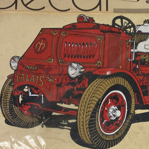 Calais Fire Department Maine Mack Truck Decorative Decal 1976 10"x6"