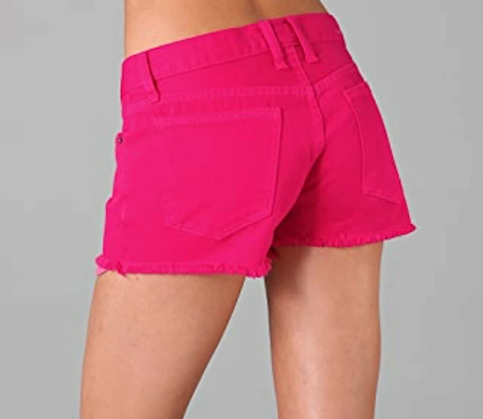 Current Elliott Denim Shorts The Boyfriend Shorts Bright Rose Hot Pink Size 26 - Изображение 3 из 4