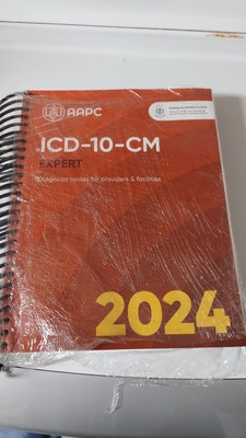 2024 ICD-10-CM Expert Code Book, AAPC Official, Spiral-bound New 