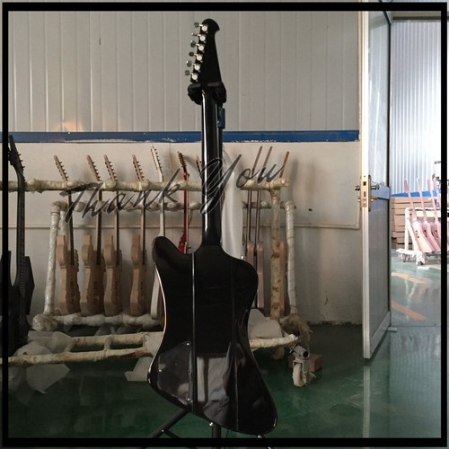 Solid Body Black 6 Strings Firebird Electric Guitar HH Pickups Mahogany Neck🔥 - Picture 9 of 9